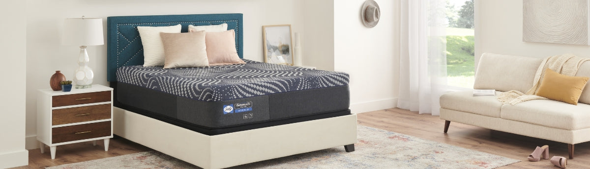 Sealy hybrid mattress in a cozy, modern room