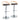 Grotto - Contemporary Adjustable Barstool, Swivel With Rounded T Footrest (Set of 2)