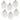 Christmas Ball Ornaments, Glass Decorative Hanging Ball Christmas Tree Ornaments, For Holiday Party Decorations (Set of 6) - White