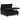 Harrison - Large Square Coffee Table Storage Ottoman - Black