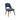 Dining Side Chair Upholstered Textured Fabric With Pecan Solid Wood Legs (Set of 2) - Navy