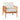 Contemporary Cushioned Eucalyptus Wood Patio Accent Chair