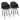 Dahlia - Contemporary Fixed Height Counter Stool With Round Footrest (Set of 2) - Black