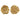 Rose Hanging Wall Accents (Set of 2) - Gold