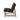 Oxford Leather Mid-Century Modern Accent Chair - Noir Black