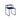 Tiered Side Table With Shelves - Blue
