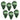Tear Drop Ornament, Glass Decorative Hanging Christmas Tree Ornaments For Holiday Party Decorations (Set of 6) - Green