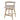 Contemporary Design Swivel Counter Stool With Low Back Support Polyester And Solid Wood - Cream