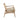 Chair With Cane Inset Back And Upholstered Seat - Light Brown