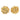Rose Hanging Resin Wall Accents (Set of 2) - Gold