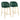 Fran - Pleated Waves Contemporary / Glam Fixed Height Counter Stool (Set of 2)