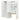 2 Door Storage Vanity Wardrobe For Bedroom With Makeup Mirror And Drawers - White