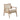 Chair With Cane Inset Back And Upholstered Seat - Light Brown