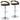 Grotto - Mid Century Modern Adjustable Height Barstool, Swivel With Oval Footrest (Set of 2)