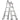 Multi-Position Foldable Aluminum Ladder, A-Frame And Straight Ladder, Ansi 250Lbs - Gray
