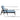 3 Piece Outdoor Patio Chaise Lounge Set, 2 Chaise & 1 End Table With Modern Tapered Feet, Pneumatic Adjustable Backrest For Effortless Reclining, Wheels, Sunbrella Cushion - Ember Black / Blue