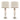 Spade - Contemporary Table Lamp (Set of 2) - Mercury / Nickel / Natural