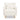 Lune - Curved Arm Accent Chair With Lumbar Pillow - Ivory White