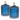 Glass Candy Jar With Lid, Christmas Candy Jar Containers (Set of 2) - Gold / Blue