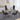 5 Pieces Dining Set, Table Metal Leg Mid-Century Dining Table For 4 - 6 People With Glass Table Top, Pedestal Dining Table