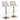 Toriano - Contemporary Adjustable Barstool Swivel With Rounded T Footrest (Set of 2)