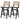Keira - Bar Stool (Set of 2) - Black / Rattan