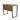 Computer Desk With Metal Legs - Dark Coffee