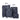 4 Piece Lightweight Suitcase, Makeup Box, Aircraft Wheels