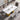 63" Modern Artificial Stone Straight Edge Golden Metal Leg Dining Table - White / Gold