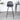 Bar Stool (Set of 2) Modern Counter Bar Height Chair With Back, Sturdy Metal Legs & Footrests, Island Stool For Kitchen Bar - Gray