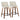 Toriano - Contemporary Fixed Height Counter Stool Swivel With Square Footrest (Set of 2)