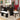 Modern Double Pedestal 6 Piece Dining Table Set, 4 Upholstered Rattan Back Dining Chairs And Bench