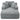 Modern Full Compressed Chaise Lounge Sofa Bed With Removable Pillows, Upholstered - Gray