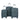 3 Piece Set Expandable Hardshell Suitcase Double Spinner Wheels