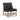 Oxford Leather Mid-Century Modern Accent Chair - Noir Black